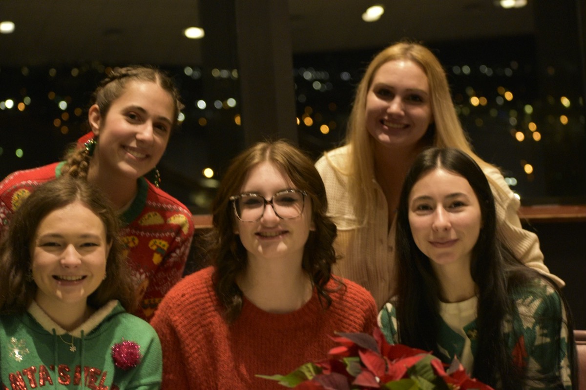 TBT students celebrating at the Christmas Party