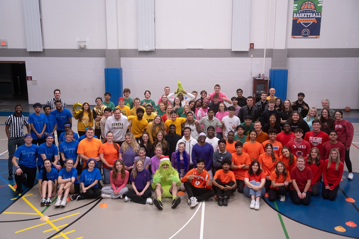 TBT students in team colors at Game Night