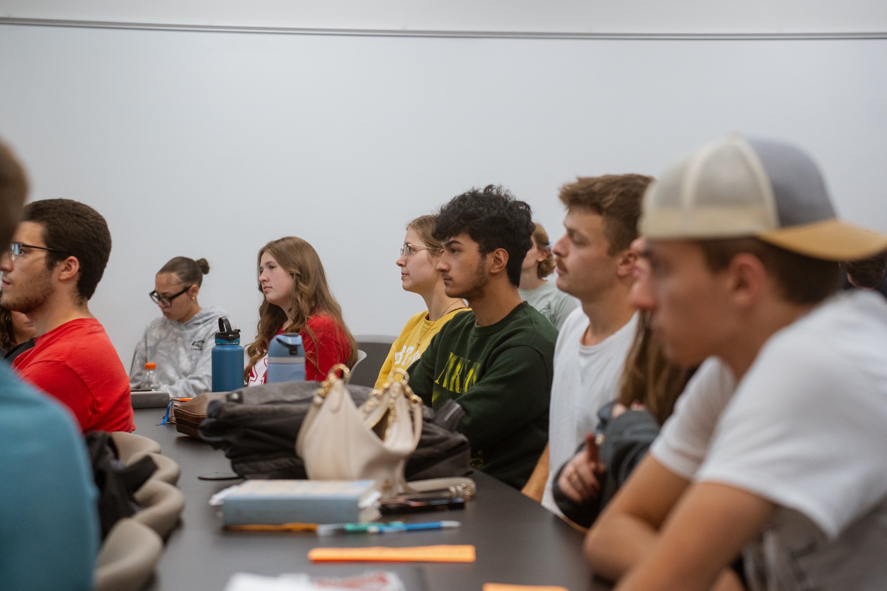 Students talking together at a Bible Talk
