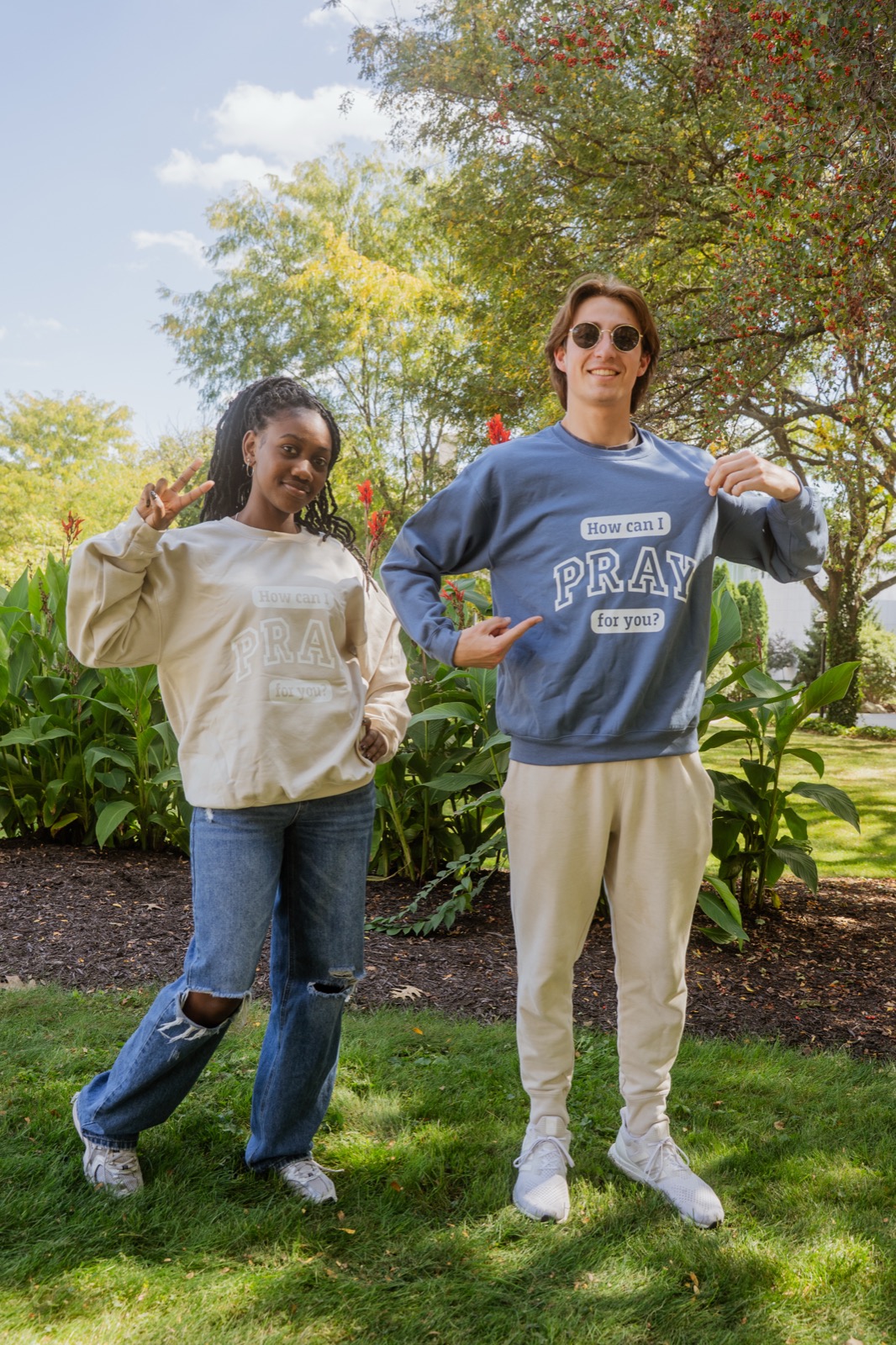 Students talking on the YSU campus